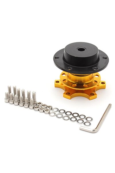 Choice طقم عجلة قيادة سباق عالمي ذهبي اللون سريع الفك بستة فتحات ومحول محور ا...