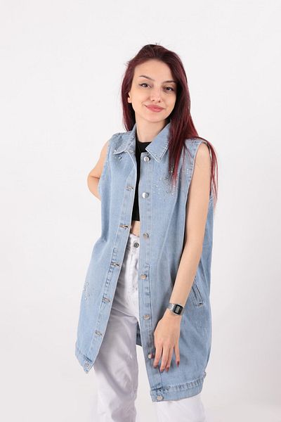 Aynaz 1056 Women's Denim Vest