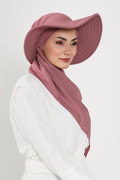 Aisha's Design عمامة شال كريب عملية مع قبعة فيونكة خلفية قابلة للإزالة، SS-9