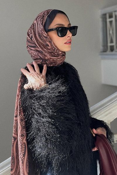 carell Büşra Aydin's Choice Marbella Soft Coffee Nilla Cotton Shawl