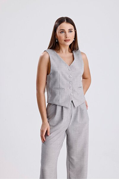 ikomteks Linen Vest Set