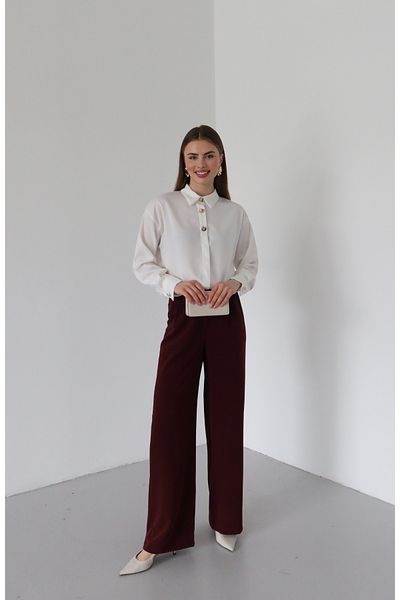Fashionbox cămașă clasică cu plăcuță ascunsă din țesătură din satin