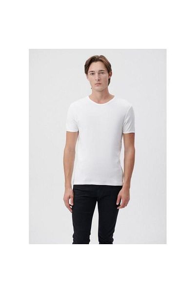 Mavi Ανδρικό λευκό μπλουζάκι M063747-620 Crew Neck