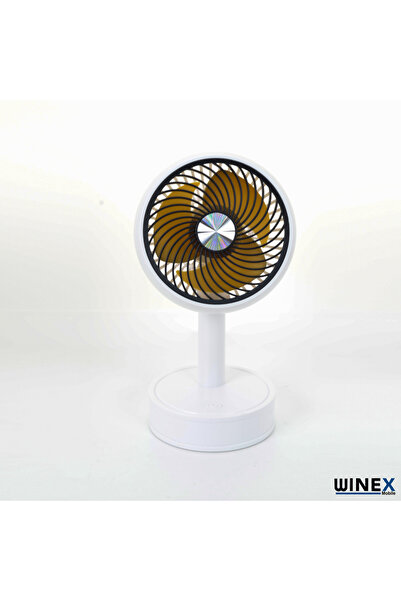 Winex Mobile Winex Mini Taşınabilir Portatif Fan 3 Kademeli Vantilatör Beyaz