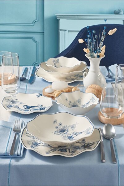 Güral Porselen Nesrin 24 Parça 6 Kişilik Bone Yemek Takımı - 3507