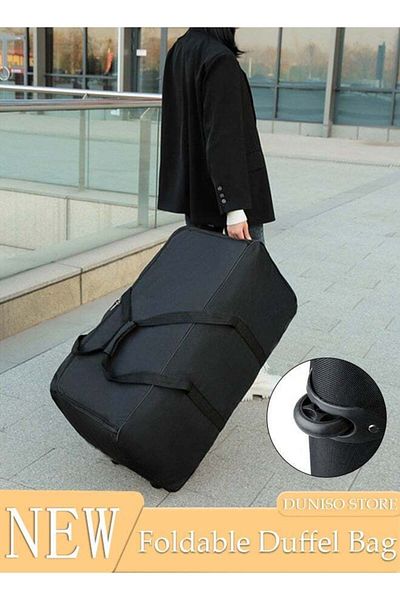 Generic DUNISO Expandable Foldable Rolling Duffle Bag with 2 Wheels