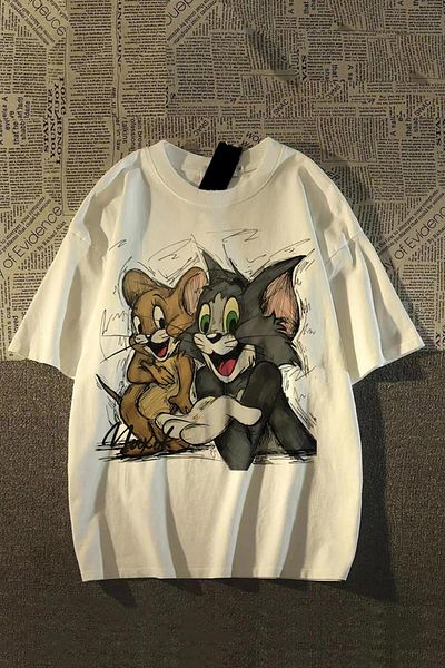 Köstebek Μπλουζάκι Unisex Μπεζ Tom And Jerry Cartoons