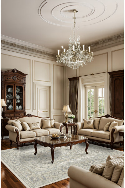 BigArts Home Bohem Eskitme Desenli Soft Renk Kaymaz Taban Salon Mutfak Halısı...
