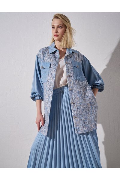 Kayra Metal Button Decorated Women's Jacket