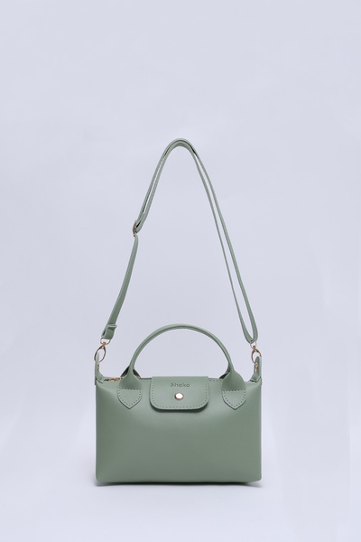 SHAKA Mint Green Shk135 Faux Leather, Single Compartment, Double Strap Hand, Arm and Cross Shoulder Bag