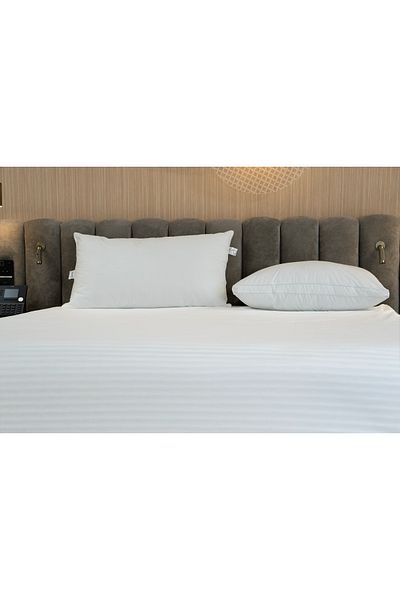 Gentelle 5-star Hotel Quality Striped Fitted Sheet – 250tc (WHITE) - Single Size 90x200cm