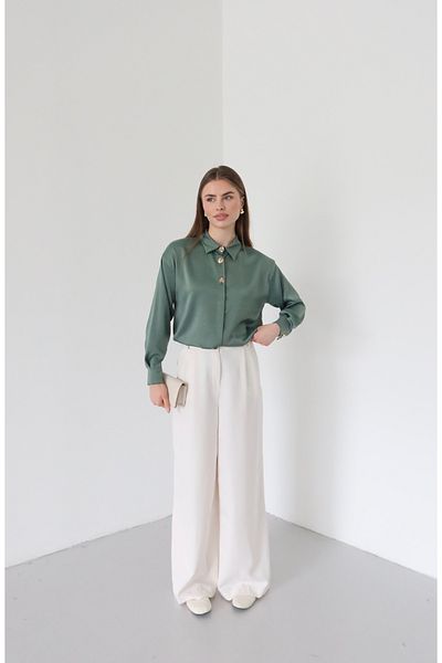 Fashionbox класическа риза от сатенена материя със скрит пълнеж