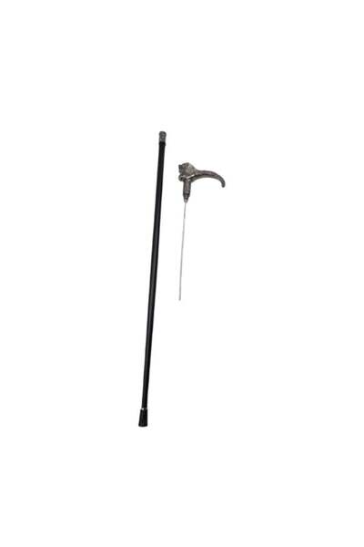 Depox Decorative walking stick, Lion Stance, metal, inner sword, 90 cm, black
