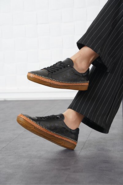 Moda Pie Pantofi Fertra Lazeli Bound din piele naturală piele neagră