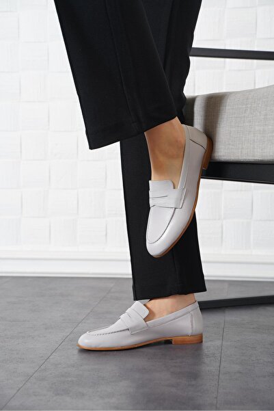 Moda Pie Balerini de damă din piele naturală cu curea Messedar Leofer, argintii