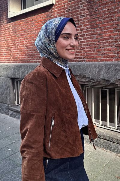 carell Rabia Çetinkaya's Choice Nilla Cotton Shawl Cappadocia Blue