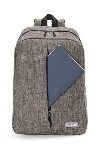logitech Original 15.6" Inch Laptop Compartment Fabric Notebook Daily Use Travel Business Gray Computer Bag