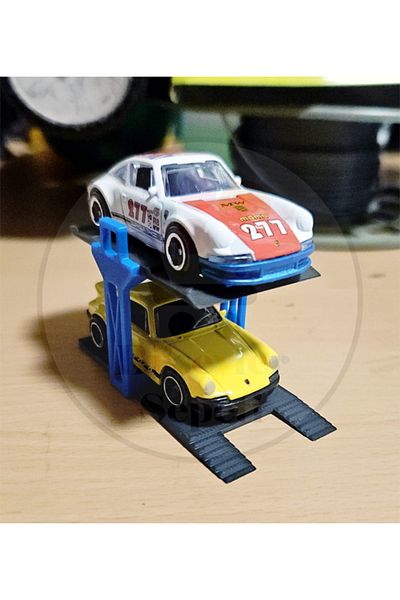 Bi'şeyler Sepeti 1:64 2 POST LIFT Lift Diorama Diecast Model (المركبة غير متضمنة.)