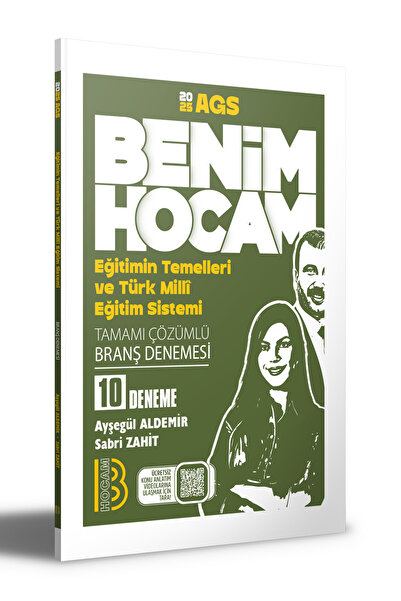 Benim Hocam Yayınları 2025 AGS Eğitimin Temelleri ve Türk Milli Eğitim Sistem...