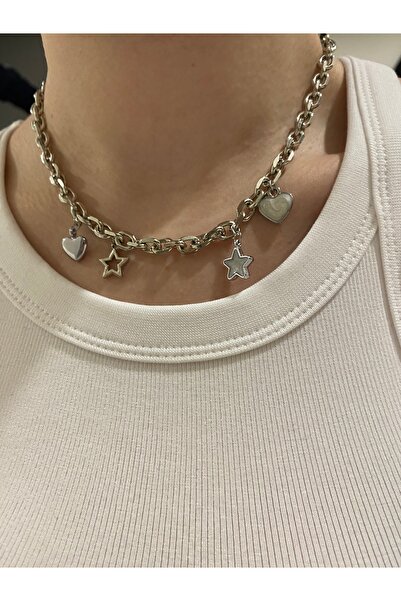 Fiamoss Kadın El Yapımı Tasarım Charm Kolye Seti