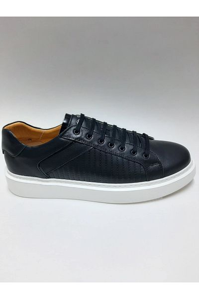 Luis Figo Lui̇s Fi̇go Genuine Leather Lace-Up Black Large Size (45-46 ...48) Men's Shoes
