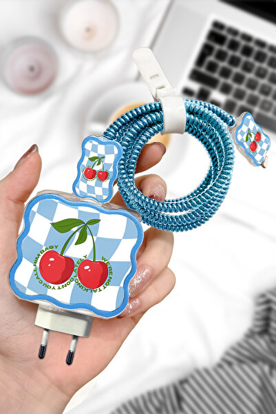 WANNA PROTECT iPhone 20W Uyumlu Şeffaf Şarj Kılıfı Başlığı Adaptörü Koruma Ka...