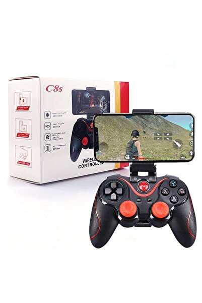 Genel Markalar Wireless Kablosuz Oyun Kolu Bluetooth Joystick Gamepad Telefon Tutacağı Standlı