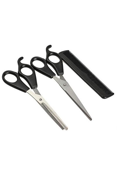 ForWhat Set de 4 bucăți pentru îngrijirea personalului de birou, foarfece, pieptene, șorț, set de bărbierit