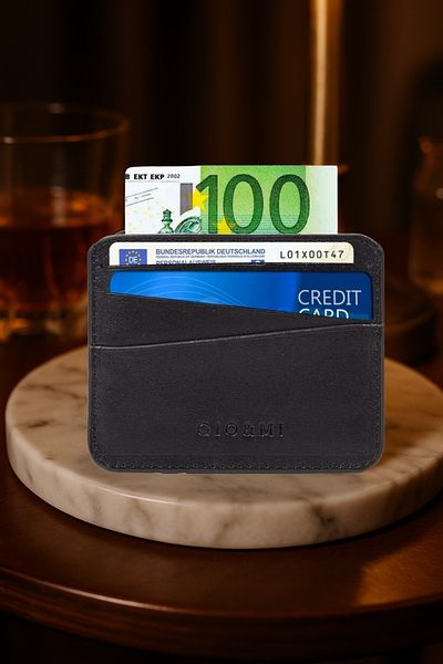 gio&mi Boris Genuine Leather Card Holder Black 1