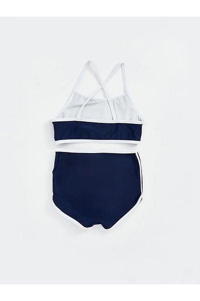 LC Waikiki LCW Kids Navy Blue Quick Dry UV Προστασία για κορίτσια μπικίνι
