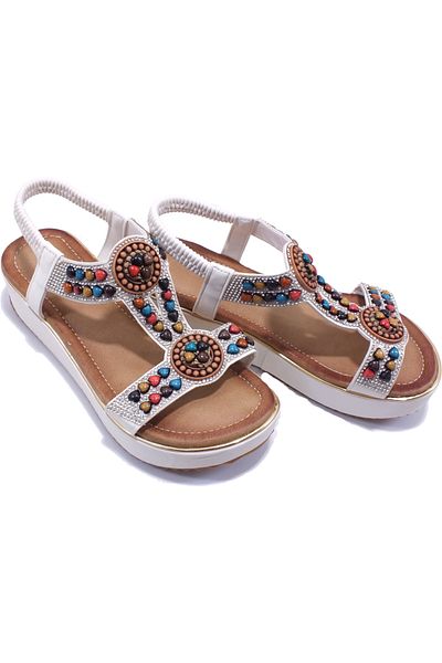 Guja 25Y121 Beaded Wedge Sandals (the Mold Is Smaller Than Size 1)