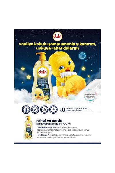 Dalin Comfortable and Happy Baby Shampoo with Vanilla Scent 700 ml