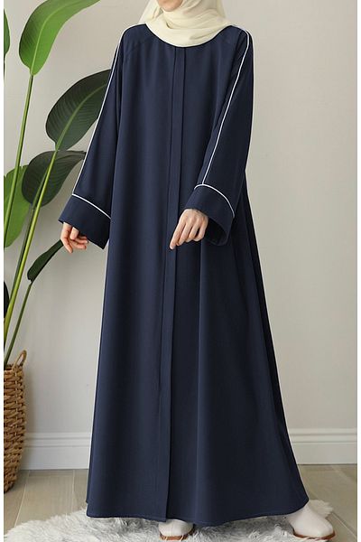 suhneva Ahu Bias Abaya Ferace Navy Blue