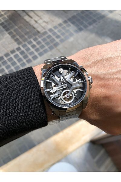 Wainer Skeleton Automatic Men's Wrist Watch