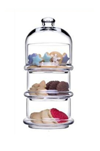 Paşabahçe 96815 Villa Patisserie Üç Katlı Kurabiyelik 26.1x11.8 cm