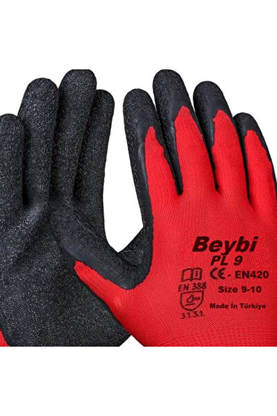 Toptancı Amca Beybi Pl9 Nitril Eldiven Camcı Eldiven Kaymaz No:10 12 Çift