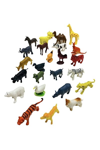 Brother Toys 24 Parça Gerçekçi Çiftlik Hayvanları Ve Vahşi Hayvanlar Serisi Birlikte Mini Boy