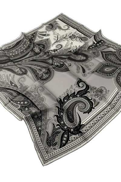 Levidor Μεταξωτό μαντήλι Twill LD521 Ethnic Pattern Mink - Κρέμα