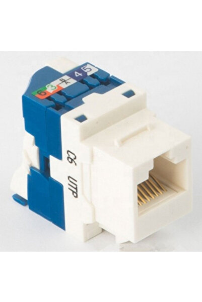 OEM UTP CAT6 Keystone Jack 180 Derece Toolless