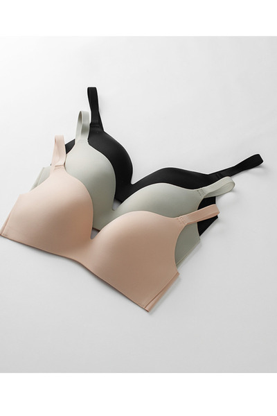 Bernato FlexiSoft Premium Destekli Dikişsiz Kadın Sütyen – V Yaka Formlu, Günlük Konfor ve Şıklık