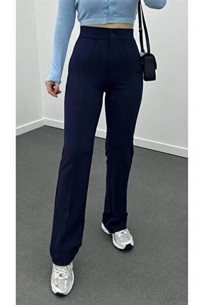 ribana Жіночі брюки з високою талією з еспаньйолкою Palazzo