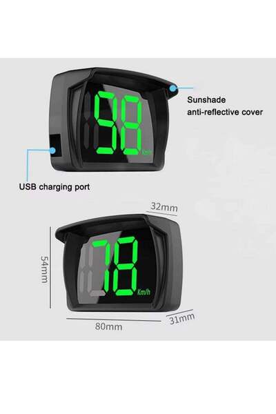 Hud Car HUD Head-Up Display Beidou GPS Universal Satellite Speedometer High-Definition Car Locator