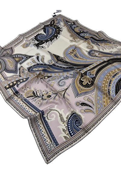 Levidor وشاح حرير تويل LD521 نمط عرقي متعدد الألوان 4