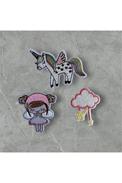 OZN AKSESUAR 3-dijelni peglanjivi zakrpe, zakrpe za šivanje, zakrpe, ukrasne ...