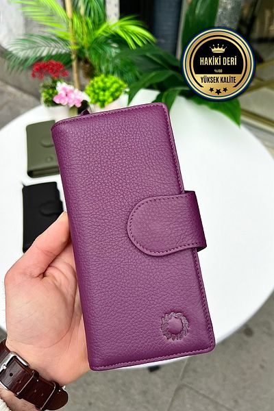 CüzCan Portofel pentru femei Bayern Plum din piele naturală ultra util