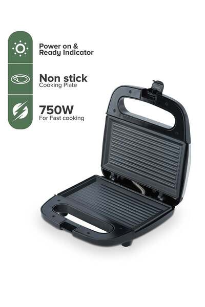 Geepas شواية جيباس المحمولة والقوية، تتسع لشريحتين، مزودة بألواح مطلية بطبقة غير لاصقة