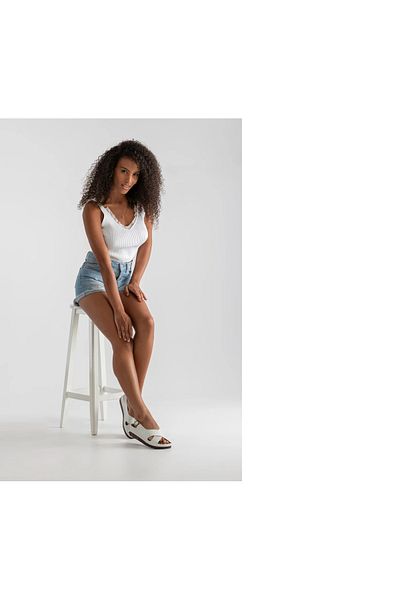 Roy Jones Women's Orthopedic Stylish Comfort Model Anatomical Comfortable Sole Short Heeled Daily Sandals Slippers