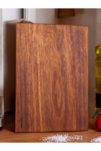 F&S WoodArt 40 X 27.5 cm Solid Wood No Excess One Piece Natural Wood Cutting Presentation Meat Bread Vegetables Chopping Board