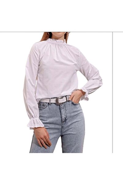 Rita 25Y20840 BLUZ YAKA FIRFIR DETAYLI BEYAZ