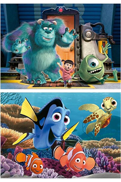 Educa Puzzle Educa 2x20 Parça Kayıp Balık Nemo ve Sevimli Canavarlar Çocuk Puzzle - 19673 - 3-5 Yaş